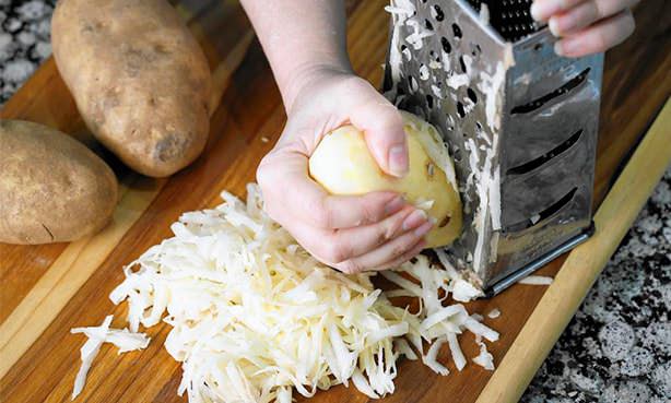 Картофель натертый на терке