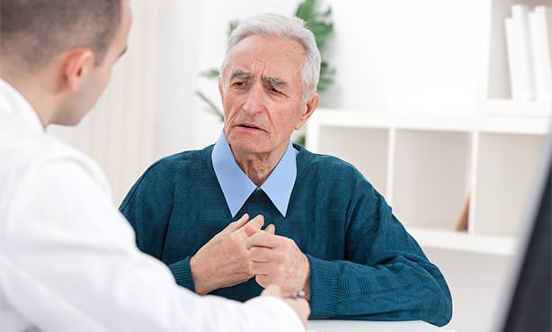 Жалоба на боль в области груди и сердца