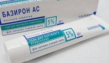Гель Базирон АС: инструкция по применению от прыщей