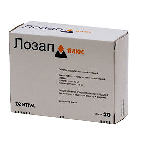 Таблетки Лозап плюс (12.5, 50 и 100 мг): инструкция, цена и аналоги