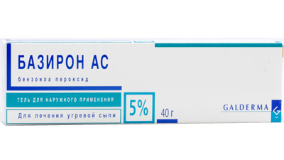 Гель Базирон АС: инструкция по применению от прыщей