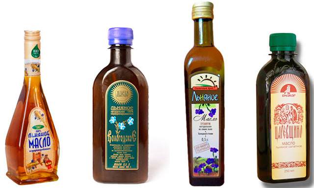 Виды льняного масла